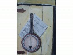 Mandolina. The mandoline (tempera, 39x30 cm.)