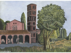 Cetate. The tower (tempera, 29x20 cm.)