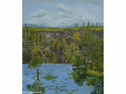 Dupa ploaie (ulei pe panza). After rain (oil on canvas, 73x88 cm.)