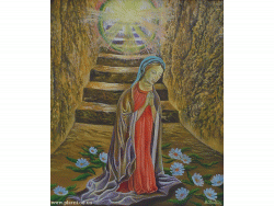 Femeie se roaga. Prayer woman (oil on canvas, 44x37 cm.)