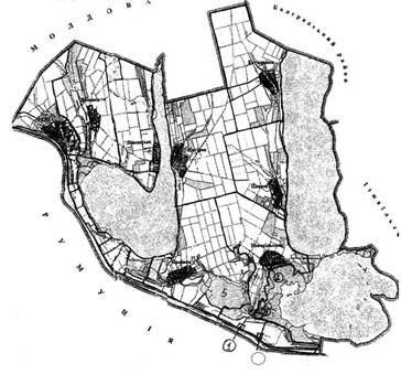 Harta raionului Reni